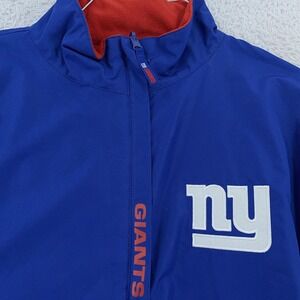 New York Giants Jacket Mens XL Blue Red NFL Football Pullover Reversible 90s